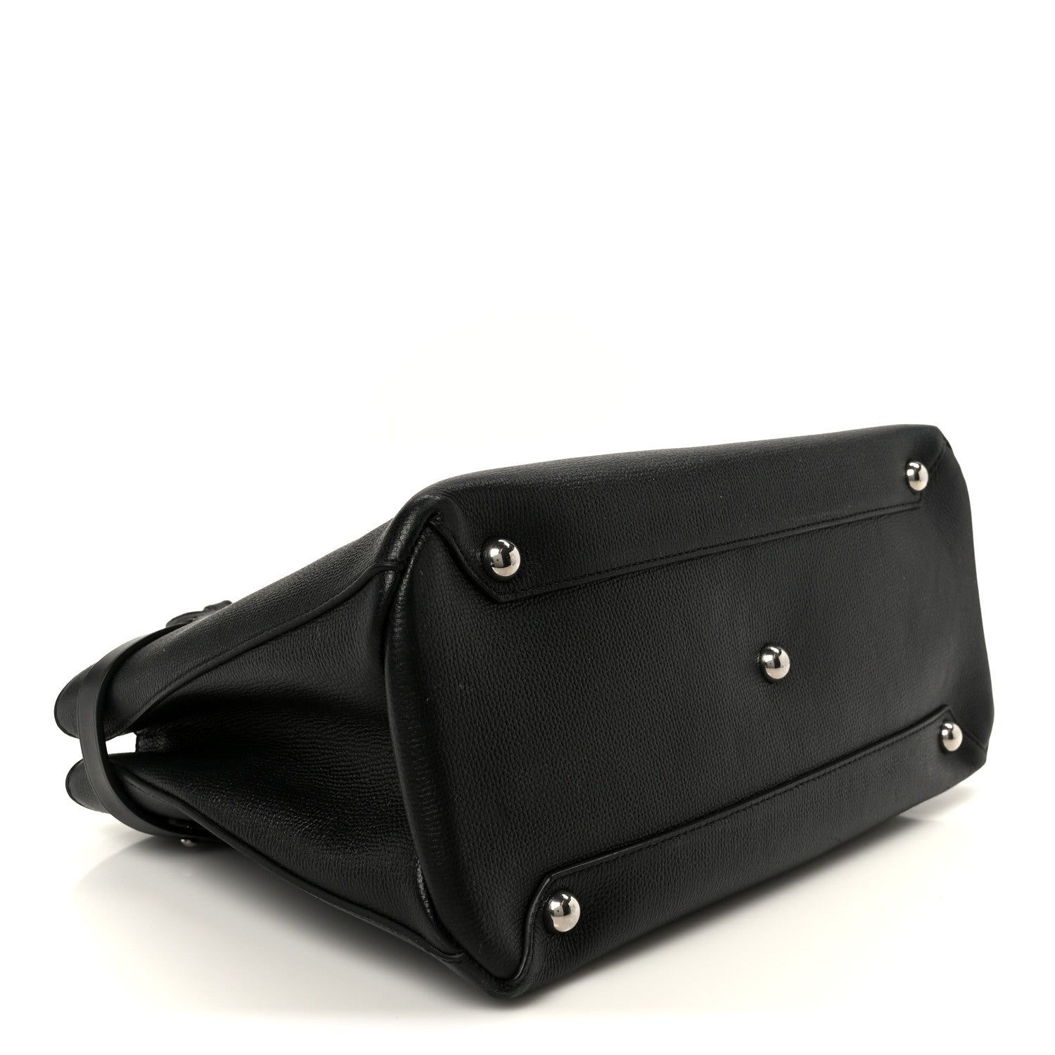 Burberry Grainy Calfskin House Check Medium Banner Tote Black 4 of 10