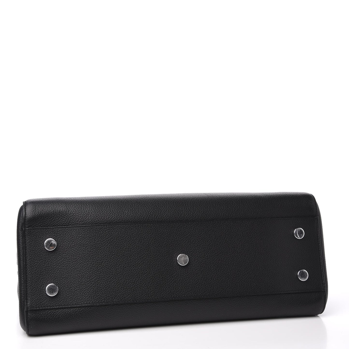 Grained Calfskin Medium Rive Gauche Cabas Black