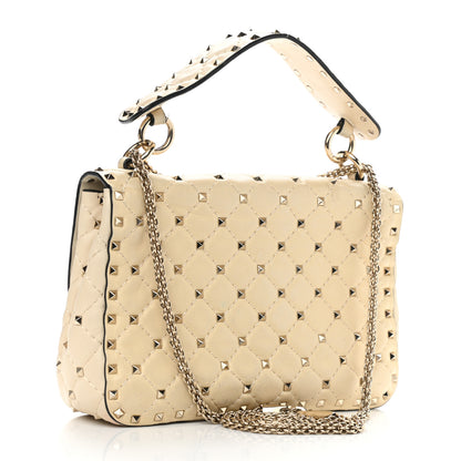 Valentino Garavani Nappa Medium Rockstud Spike Shoulder Bag Light Ivory 3 of 14