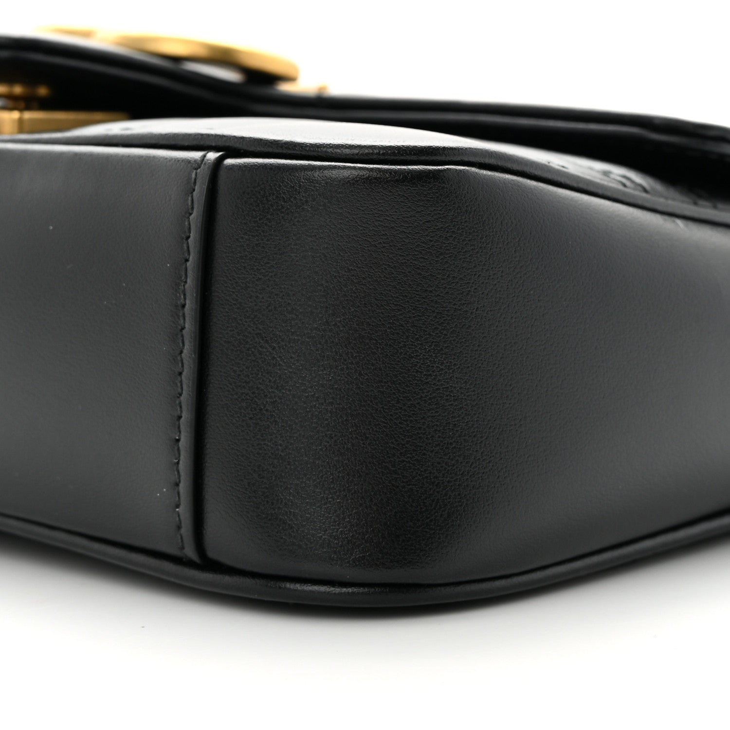 Gucci Calfskin Matelasse Mini GG Marmont Shoulder Bag Black 10 of 16