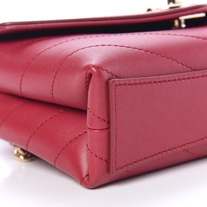 Chanel Calfskin Chevron Stitched Coco Waist Bag Red 9 of 9