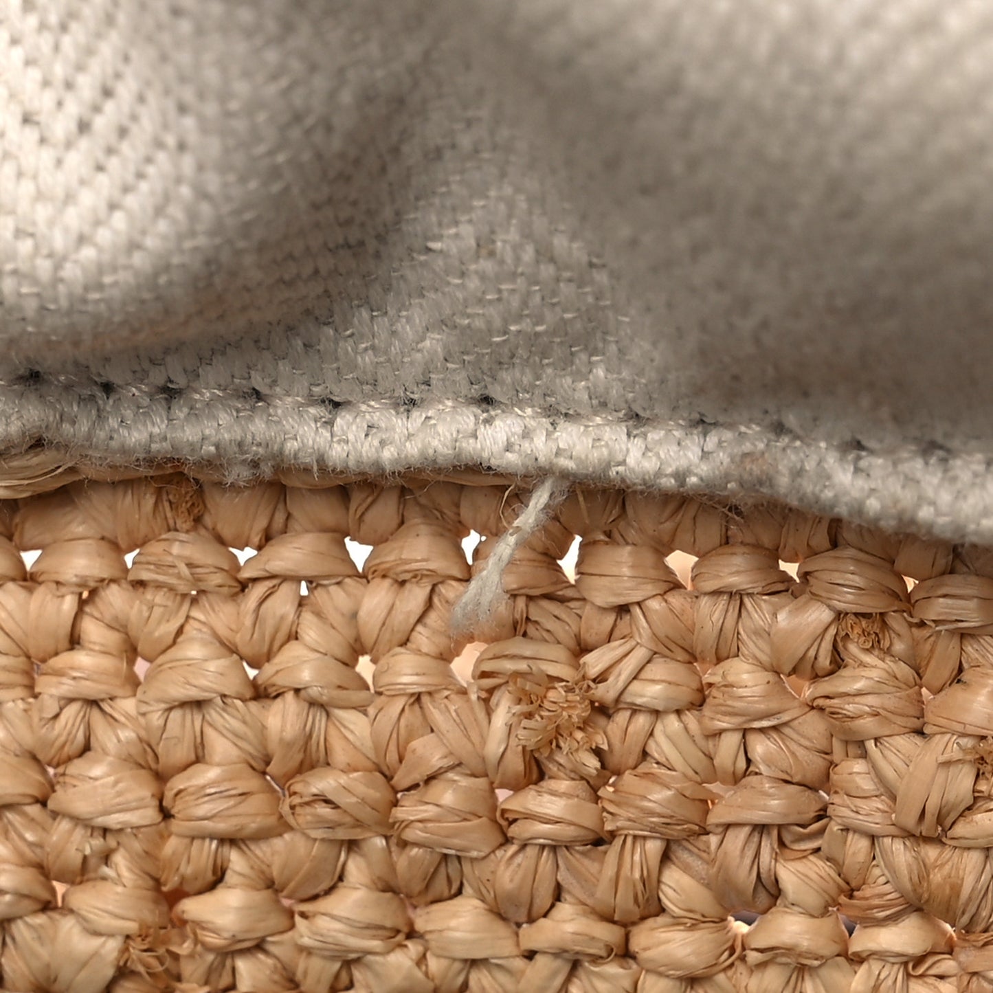 Calfskin Raffia Anagram Paulas Ibiza Pochette Bag Natural Tan