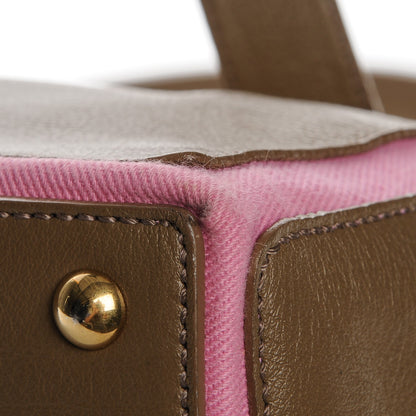 Saint Laurent Calfskin Canvas Medium Muse Two Taupe Pink 9 of 12
