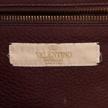 Valentino Garavani Grained Calfskin Small Rockstud Rolling Tote Rubin 6 of 10