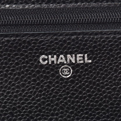 Chanel Caviar Quilted Wallet On Chain WOC Black 6 of 10