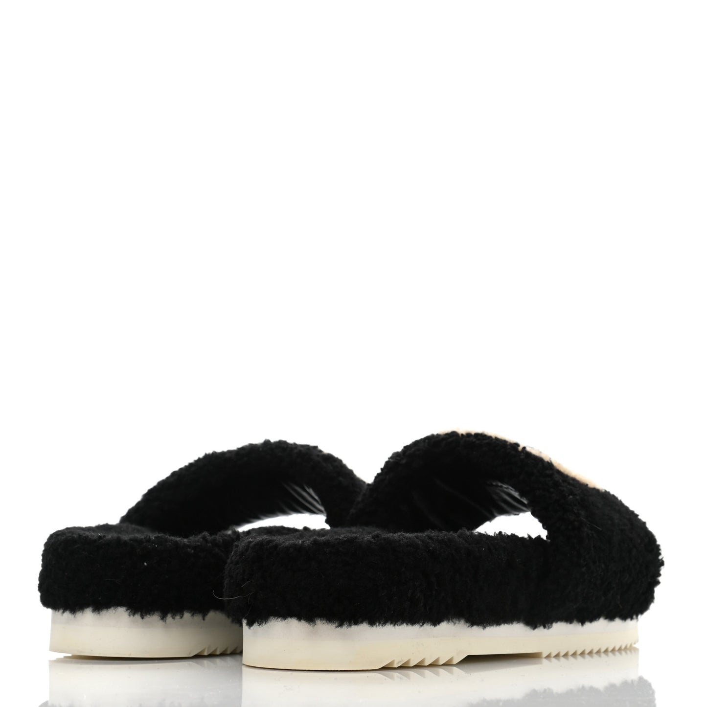 Merino Interlocking G Slide Sandals 39 Butterscotch Black