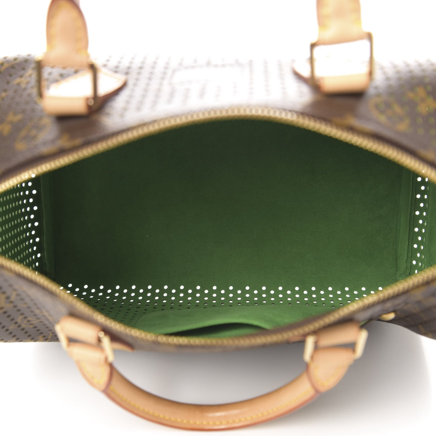 Louis Vuitton Monogram Perforated Speedy 30 Green 5 of 9