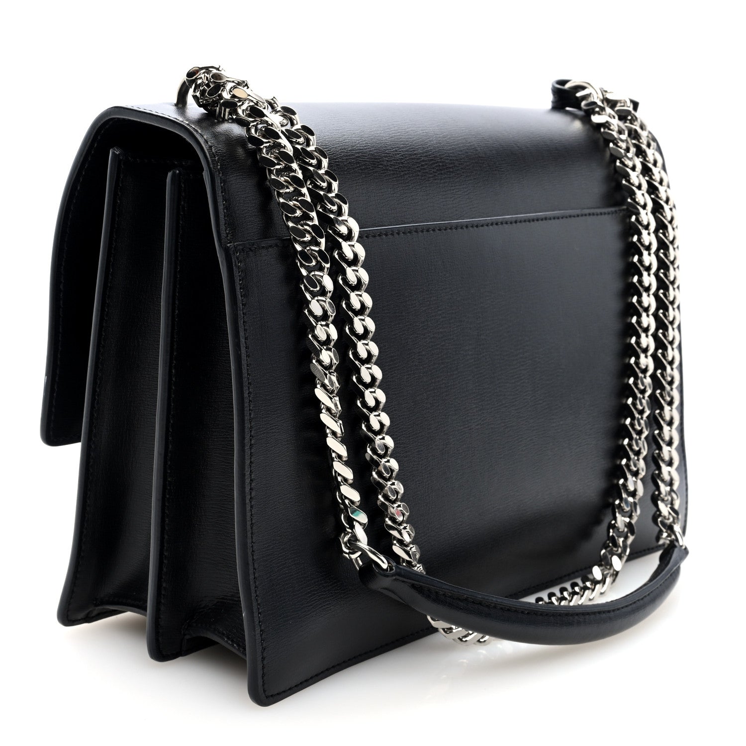 Saint Laurent Calfskin Large Monogram Sunset Black 3 of 9