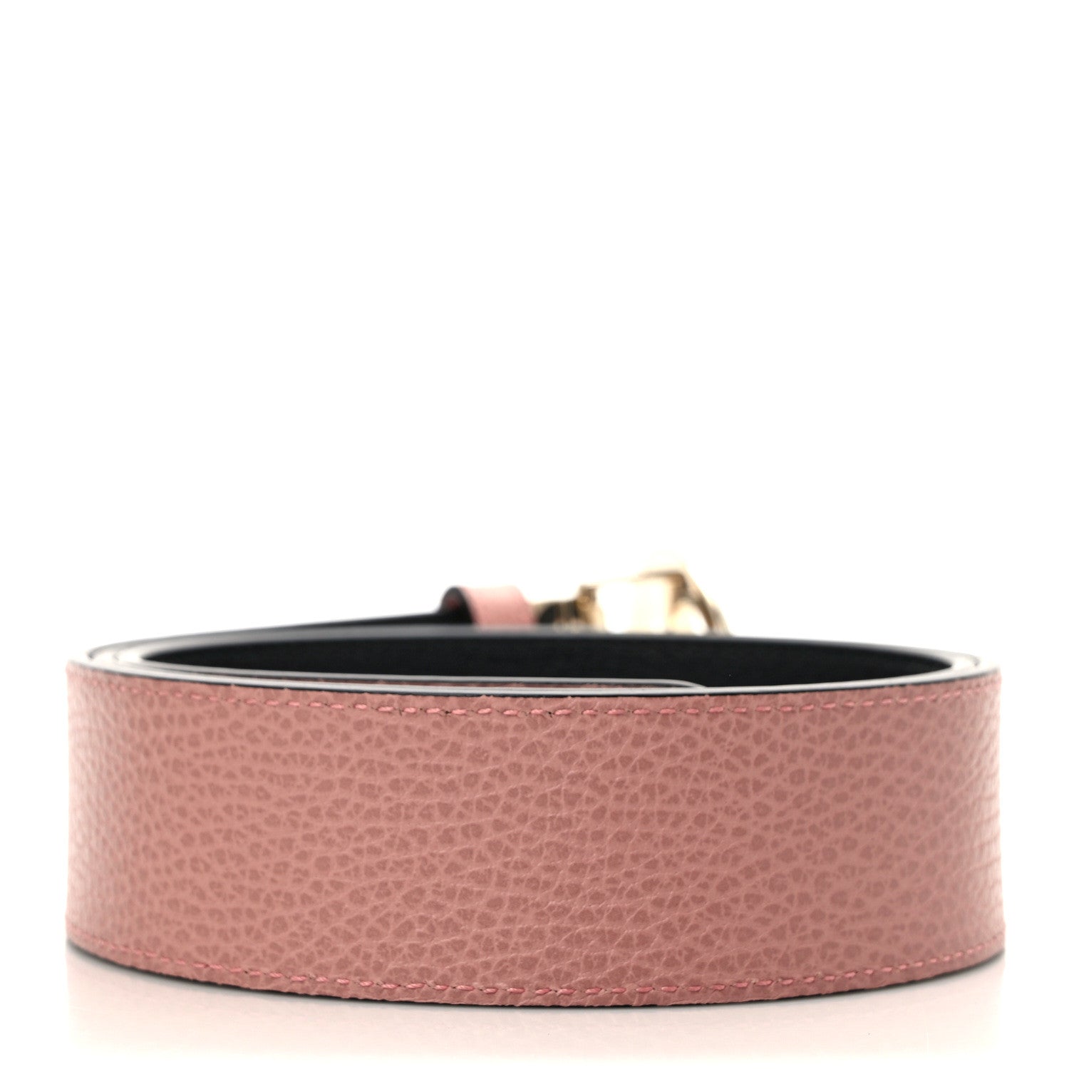 Gucci Calfskin 1973 Reversible Belt 95 38 Black Pink 4 of 7