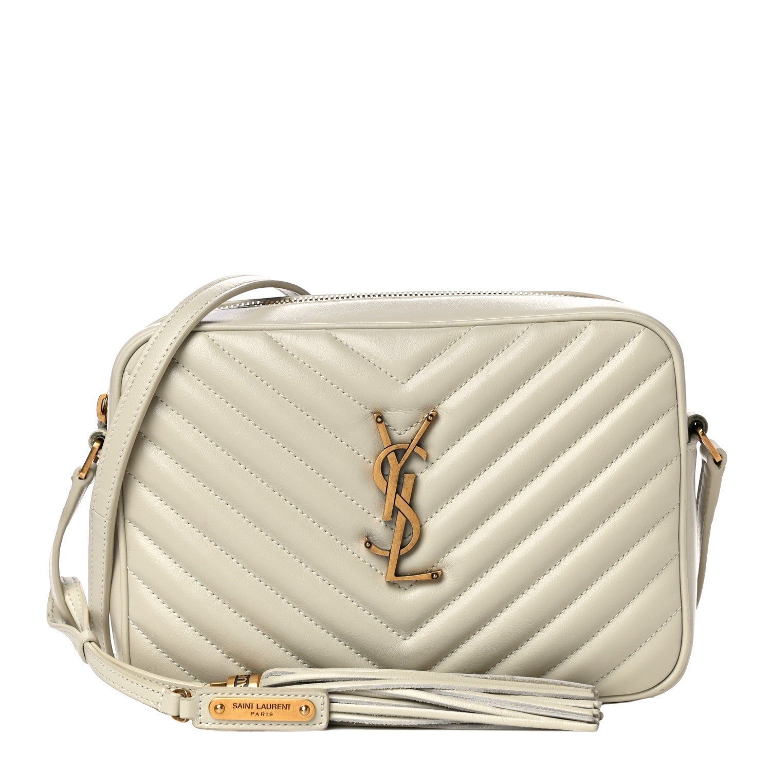 Saint Laurent Calfskin Matelasse Monogram Lou Camera Bag Crema Soft 1 of 14