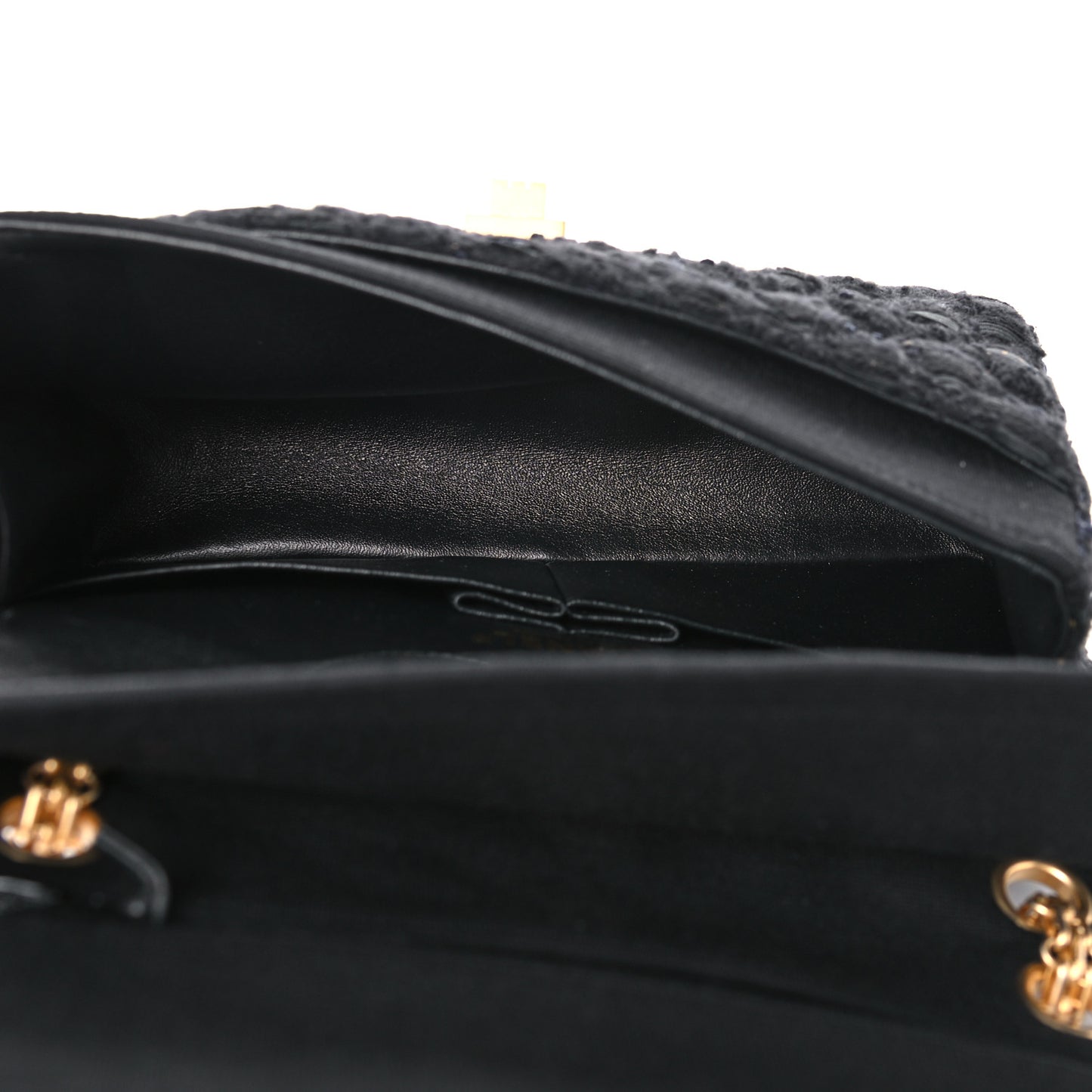 Tweed Quilted 2.55 Reissue 225 Flap Black Gold Navy