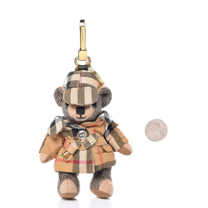 Burberry Thomas Check Trench Teddy Bear Keychain Charm Camel 2 of 5