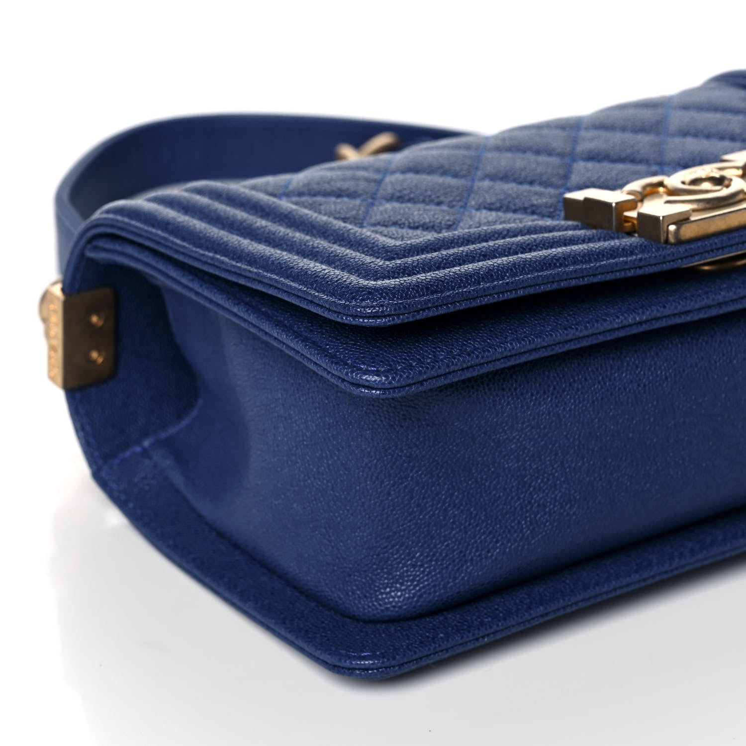 Chanel Caviar Quilted Small Boy Flap Blue 9 of 12