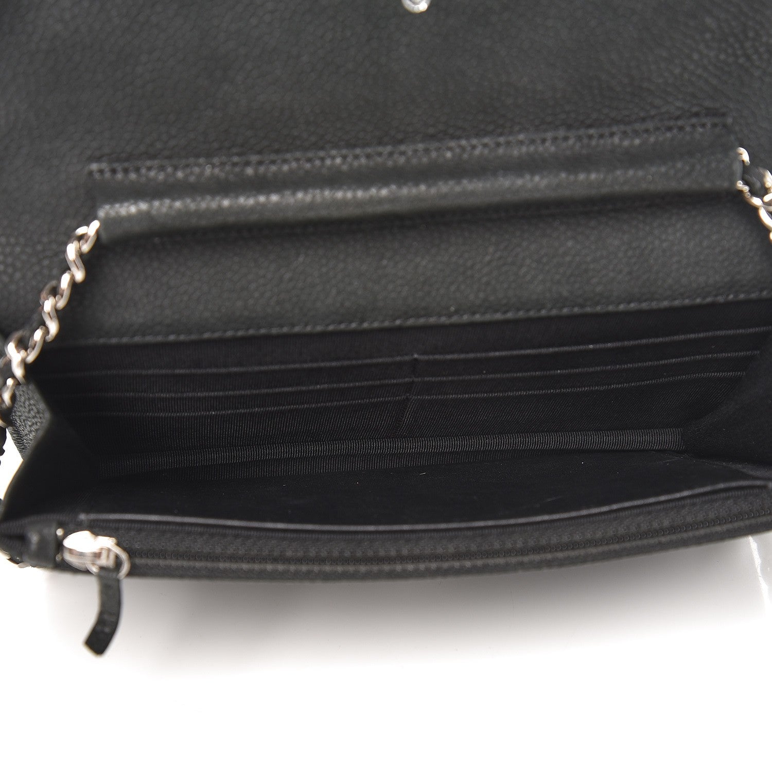 Chanel Iridescent Caviar Quilted Wallet On Chain WOC Black 5 of 8
