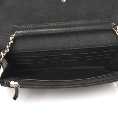 Chanel Iridescent Caviar Quilted Wallet On Chain WOC Black 5 of 8