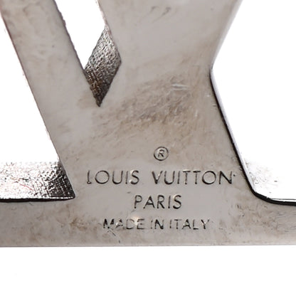 Louis Vuitton Crystal LV Initials Earrings Silver Blue 4 of 4