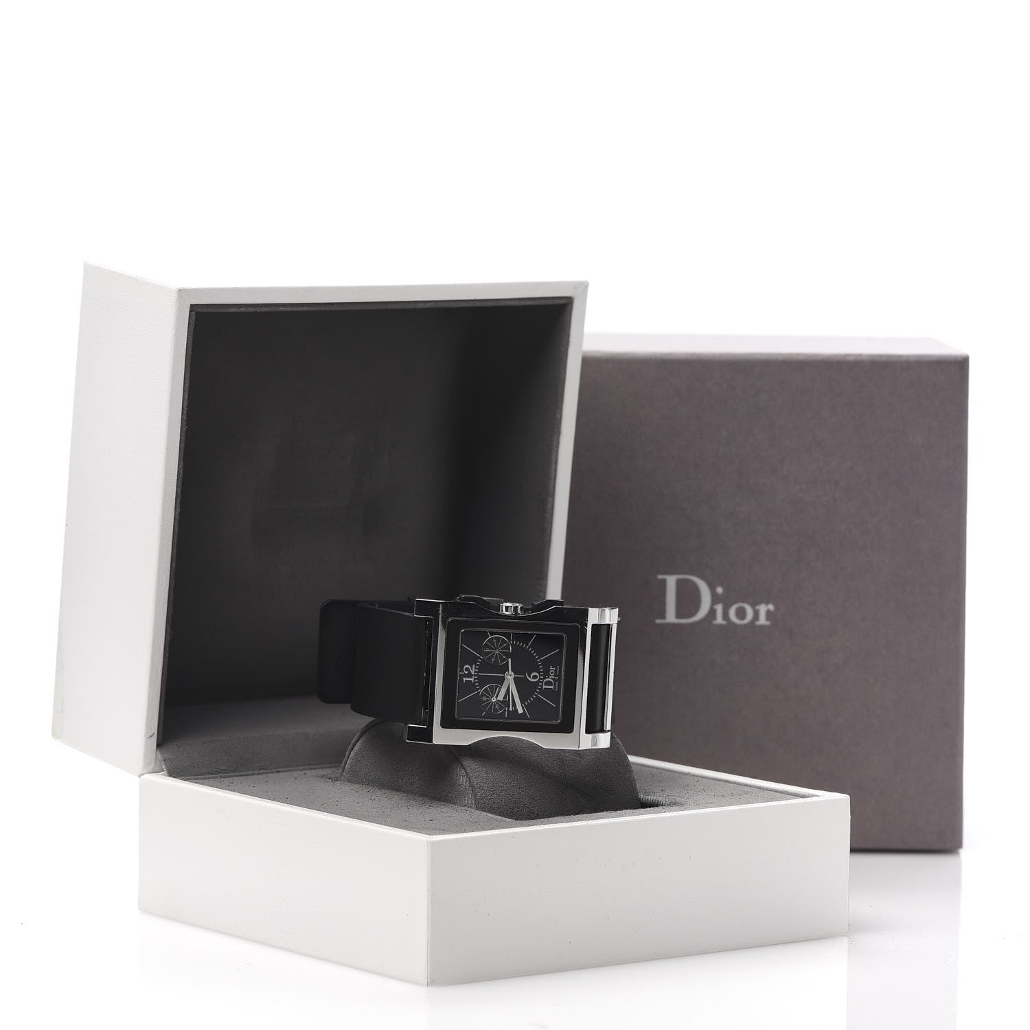 Christian Dior Stainless Steel Rubber 33mm Chris 47 Chronograph Quartz Watch Black 8 of 8