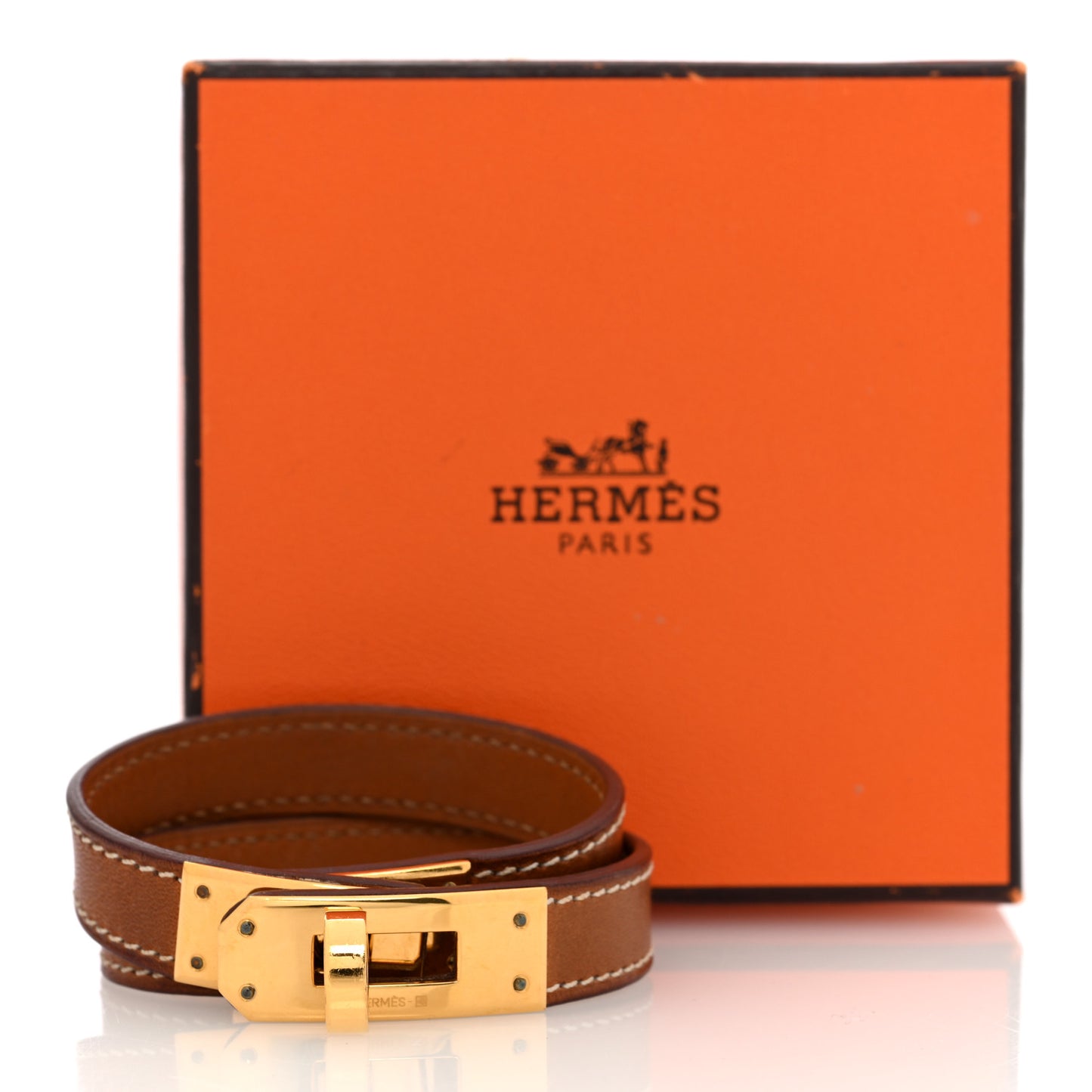 Barenia Kelly Double Tour Bracelet XS Fauve