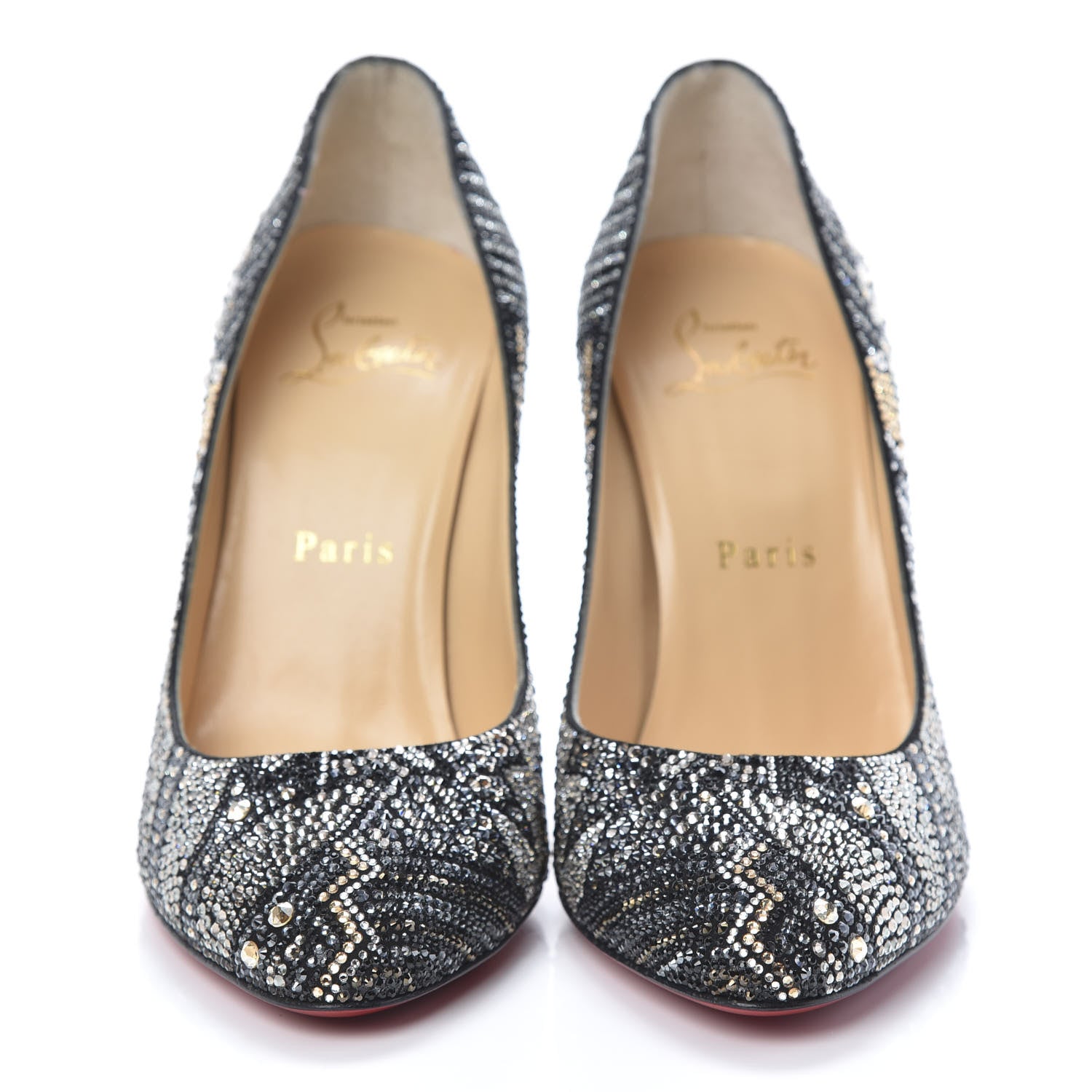 Christian Louboutin Suede Strass Eloise 100 Pumps 35.5 Black 2 of 8