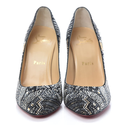 Christian Louboutin Suede Strass Eloise 100 Pumps 35.5 Black 2 of 8