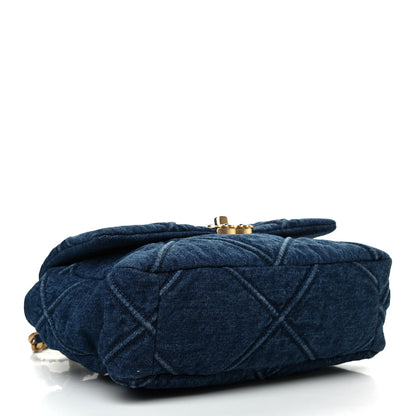 Chanel Denim Quilted Medium Chanel 19 Flap Blue 3 of 8