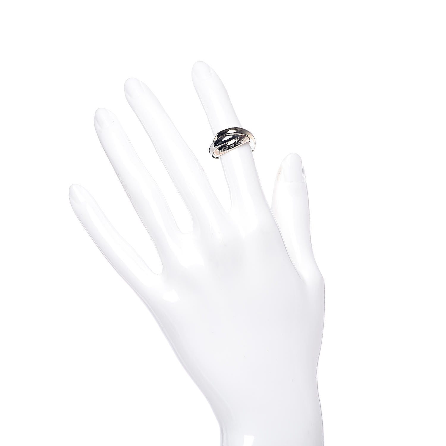 Cartier 18K Pink Yellow White Gold Classic Les Must De Trinity Ring 49 4.75 2 of 5