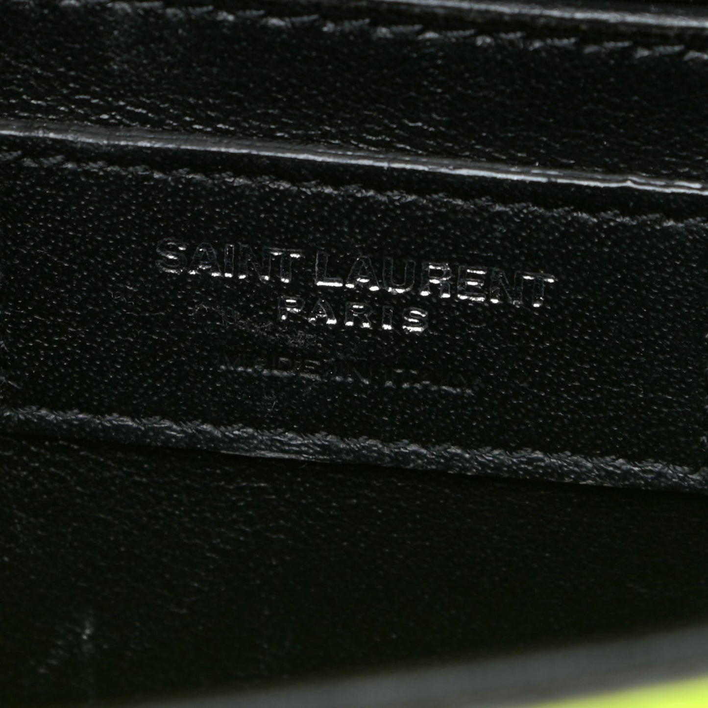 Patent Grain de Poudre Small Monogram Kate Satchel Neon Yellow