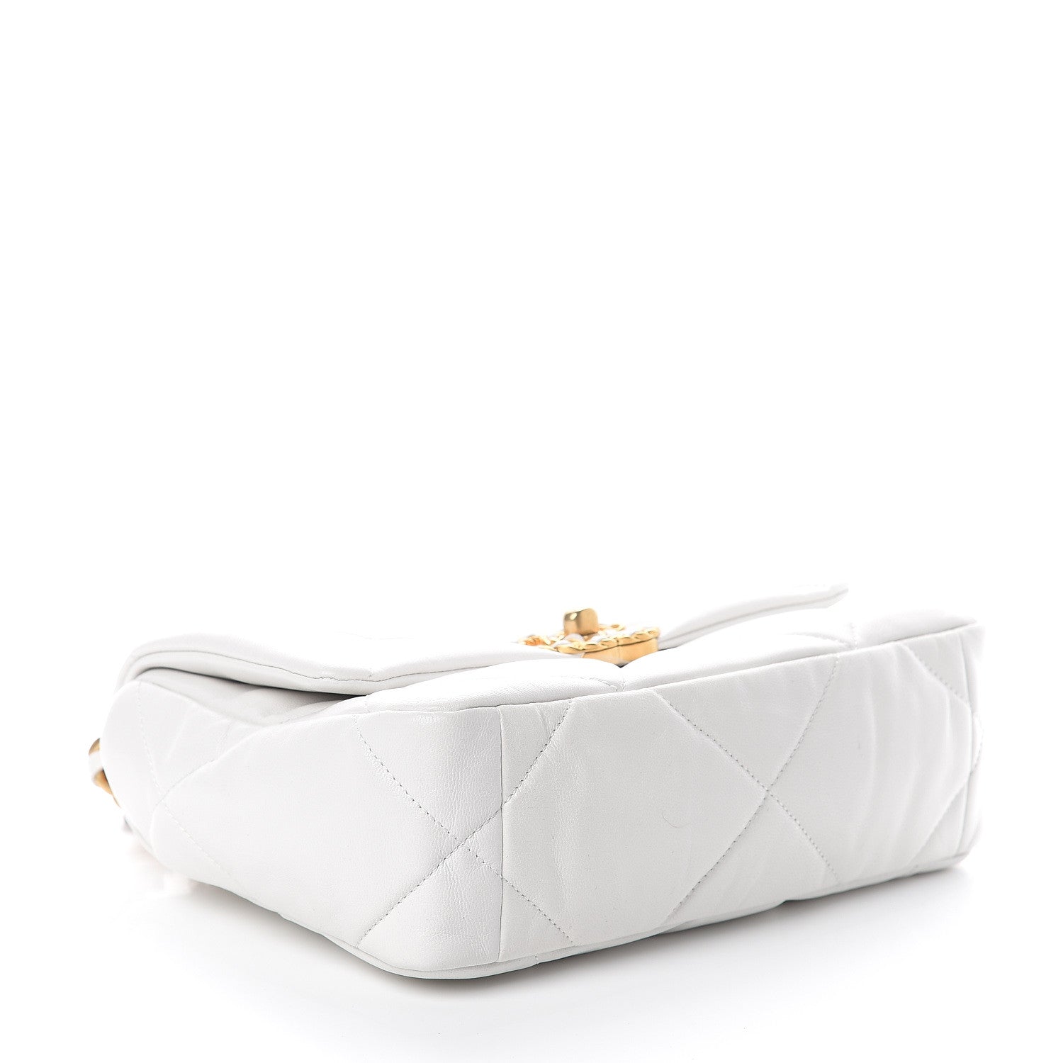 Chanel Lambskin Quilted Medium 19 Flap White 3 of 8