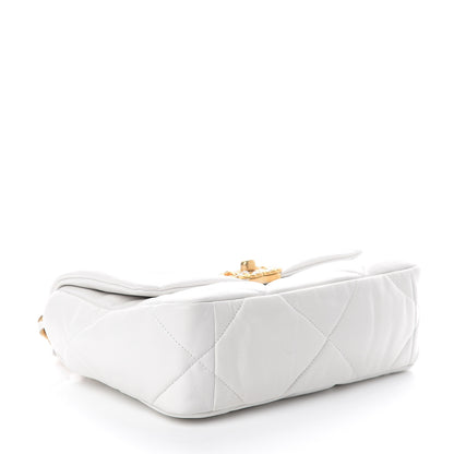 Chanel Lambskin Quilted Medium 19 Flap White 3 of 8