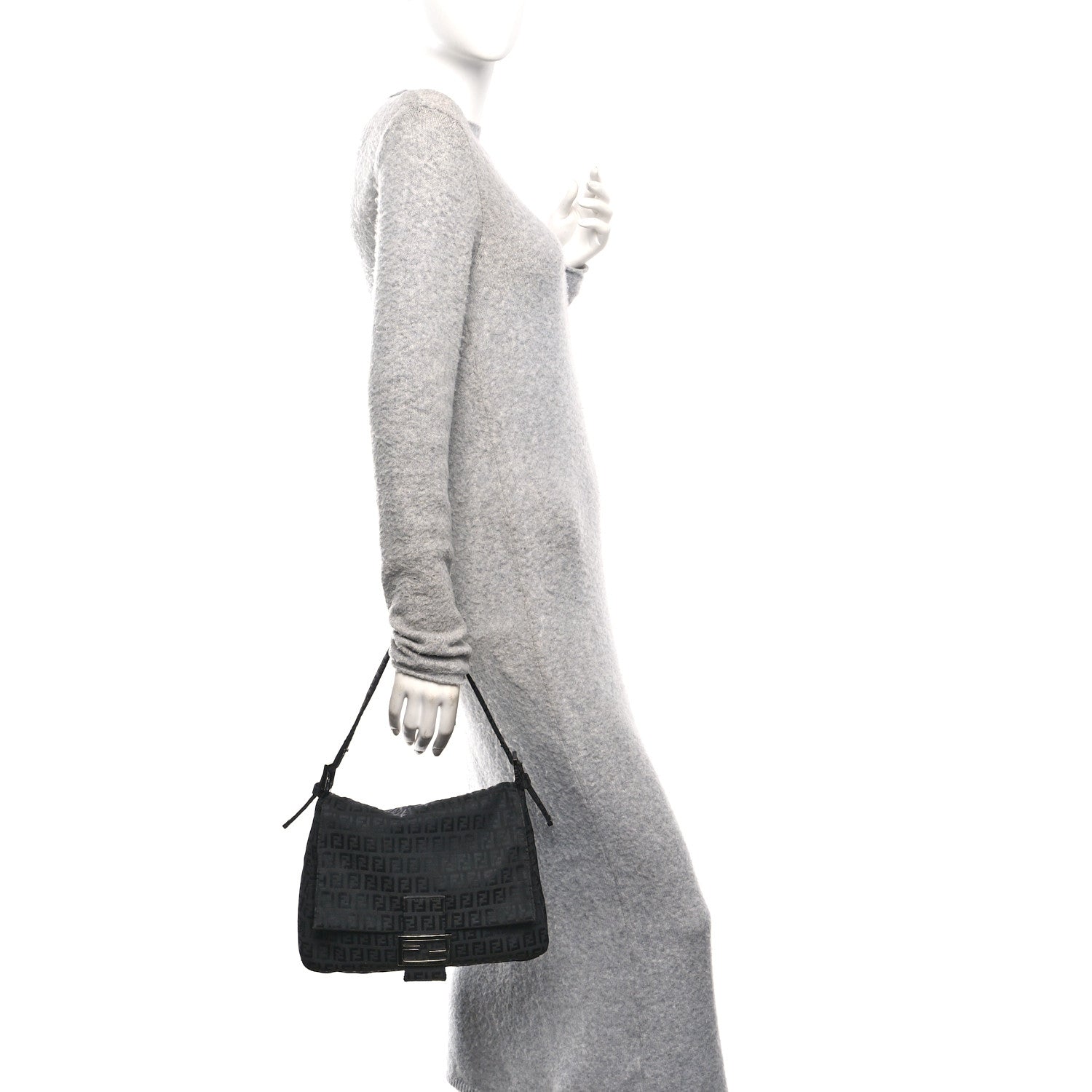 Fendi Zucchino Mama Baguette Black 2 of 11