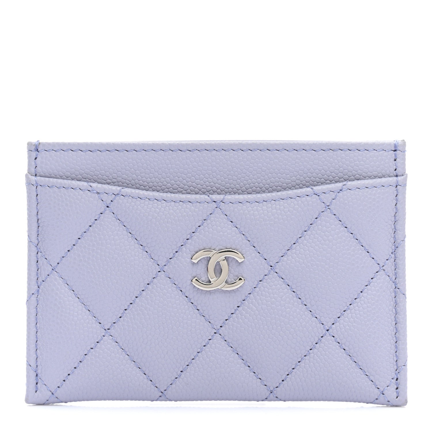 Chanel Caviar Quilted Card Holder Light Purple 1 of 8