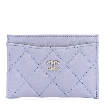 Chanel Caviar Quilted Card Holder Light Purple 1 of 8