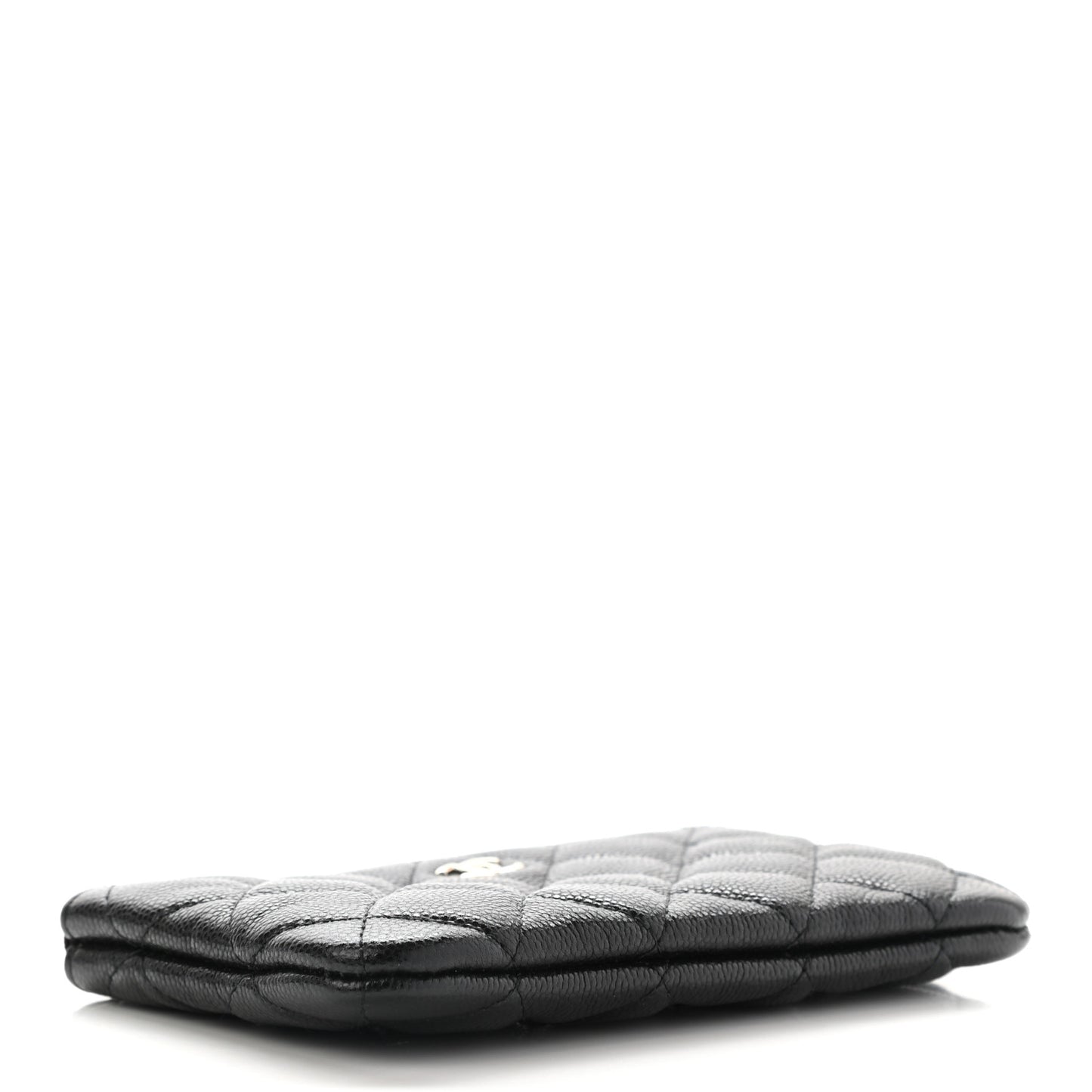 Caviar Quilted Small Cosmetic Case Black