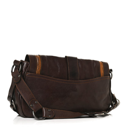 Christian Dior Calfskin Large Gaucho Double Saddle Bag Marron Fonce 2 of 9