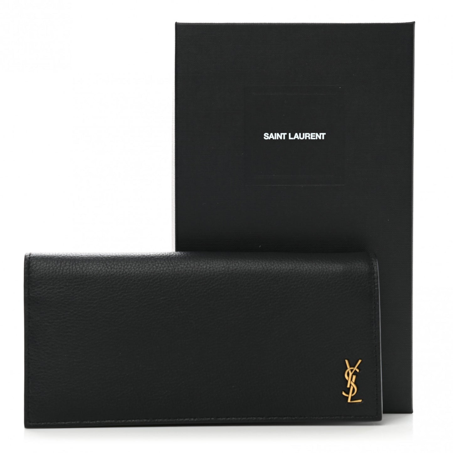 Calfskin Tiny Monogram Cassandre Wallet Black
