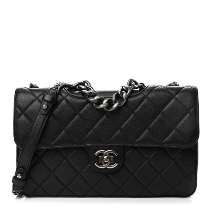 Chanel Goatskin Quilted Large Perfect Edge Flap Black 1 of 4