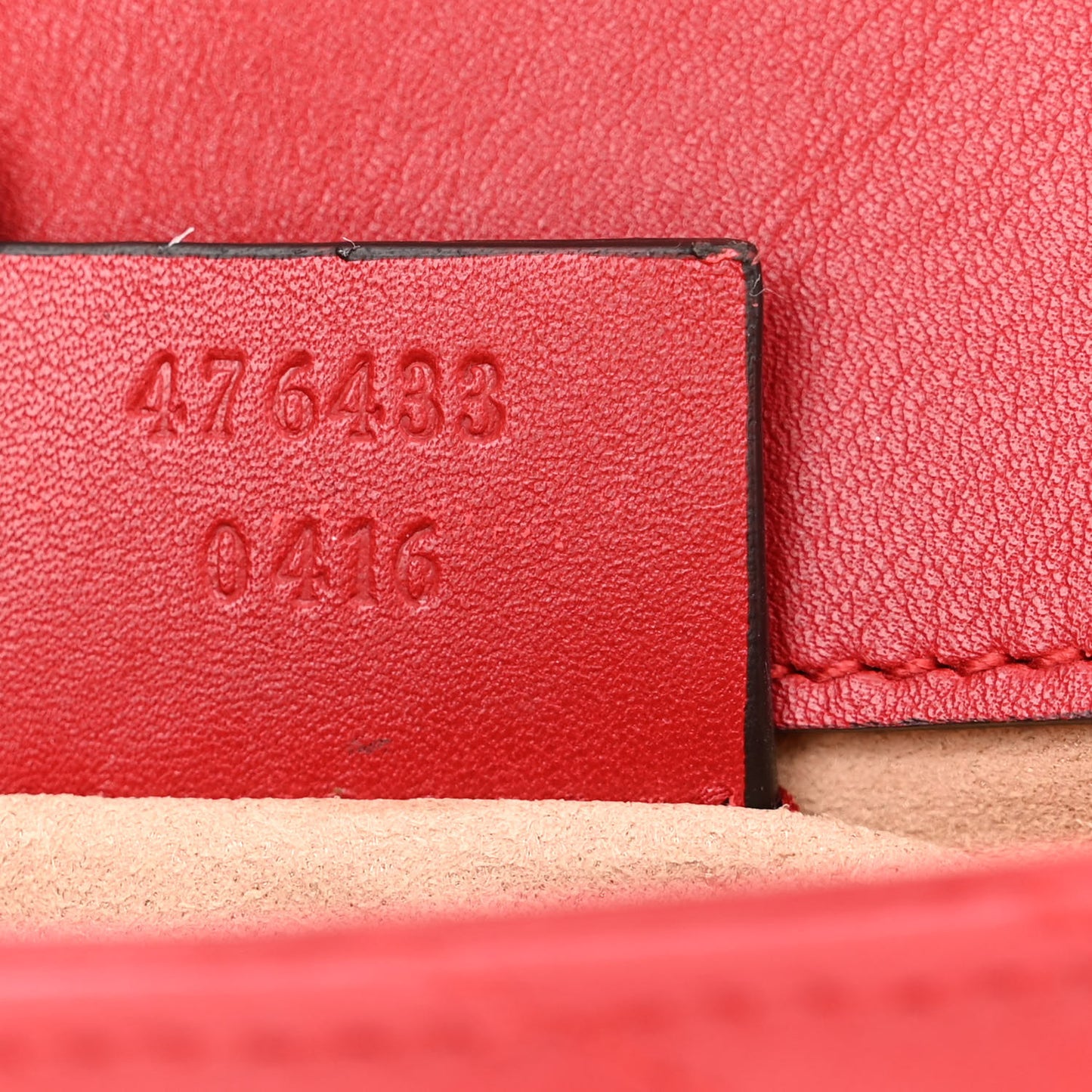 Calfskin Matelasse Super Mini GG Marmont Shoulder Bag Hibiscus Red