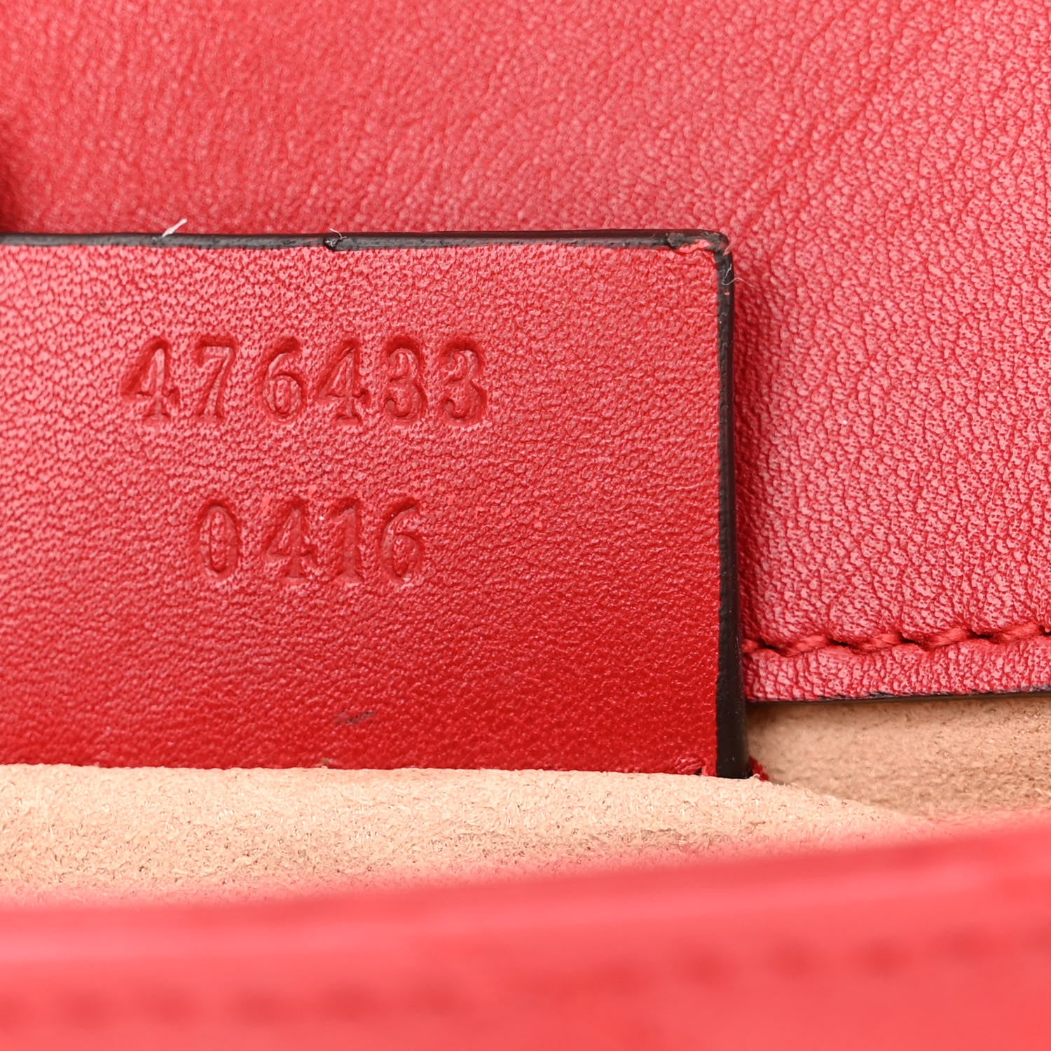 Gucci Calfskin Matelasse Super Mini GG Marmont Shoulder Bag Hibiscus Red 7 of 11