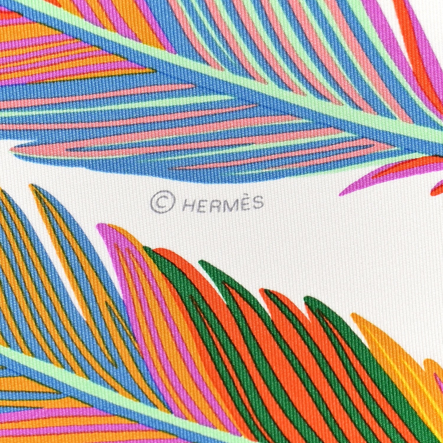 Hermes Silk Giant Toucans De Paradis Scarf 140 White Bleu Multicolor 3 of 14