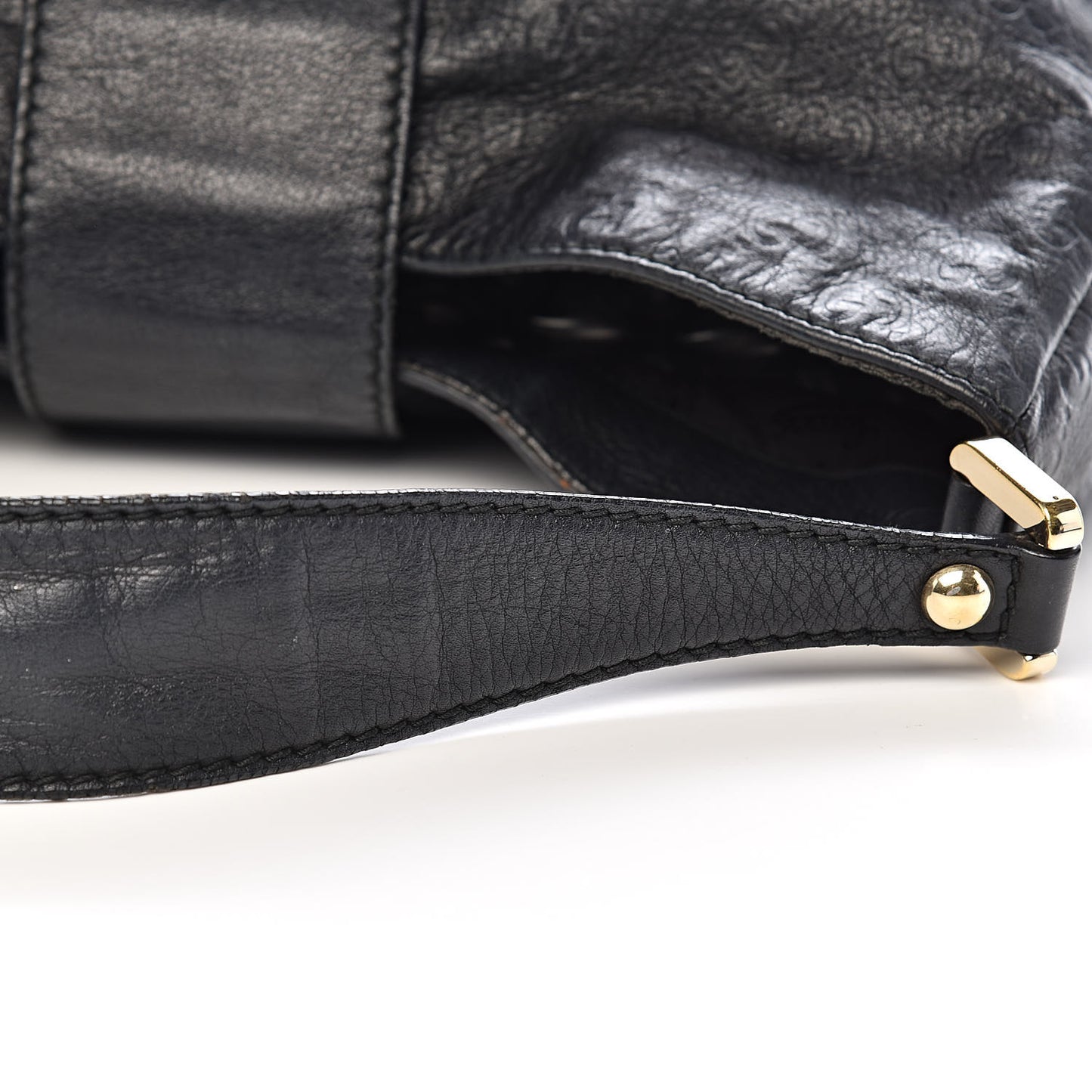 Guccissima Large New Ladies Web Hobo Black