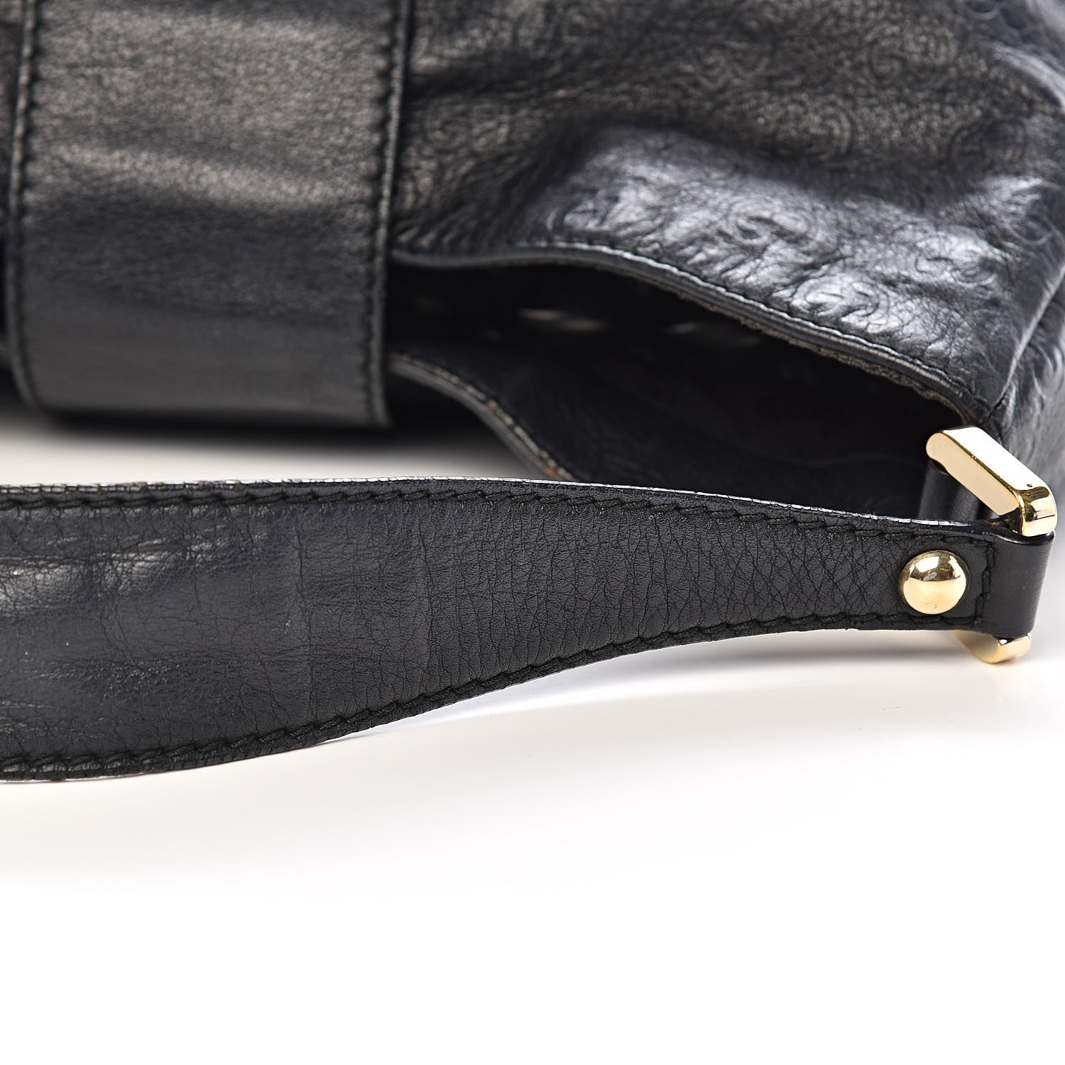 Gucci Guccissima Large New Ladies Web Hobo Black 11 of 20