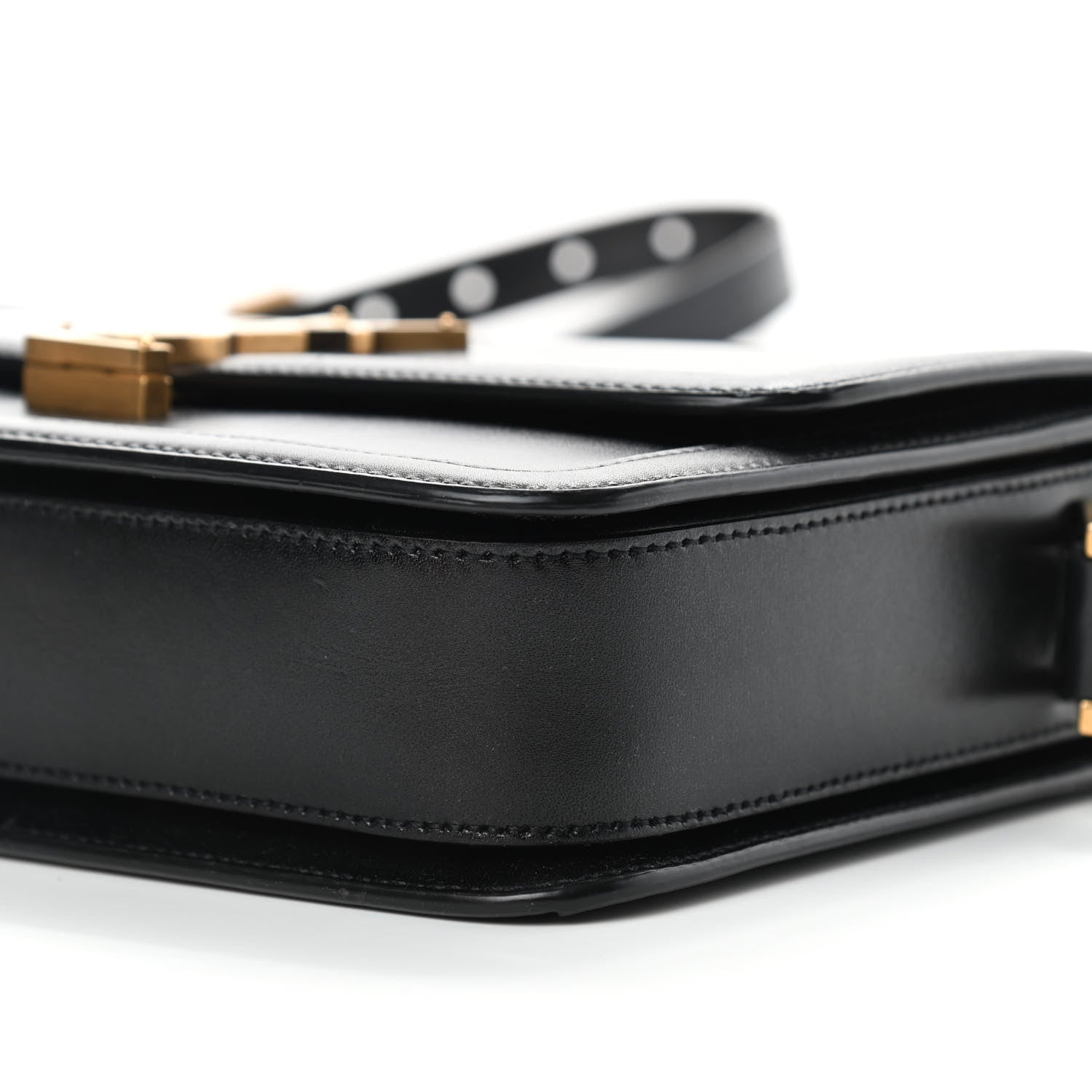 Saint Laurent Box Calfskin Monogram Medium Solferino Satchel Black 9 of 11