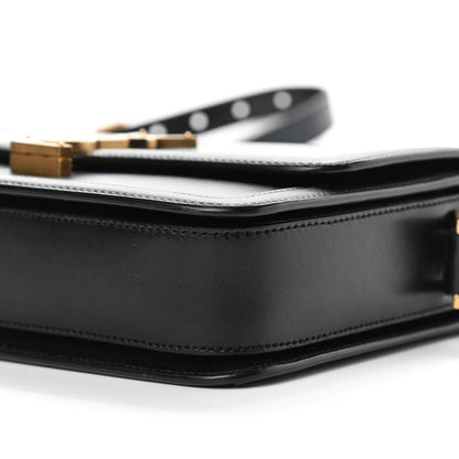 Saint Laurent Box Calfskin Monogram Medium Solferino Satchel Black 9 of 11