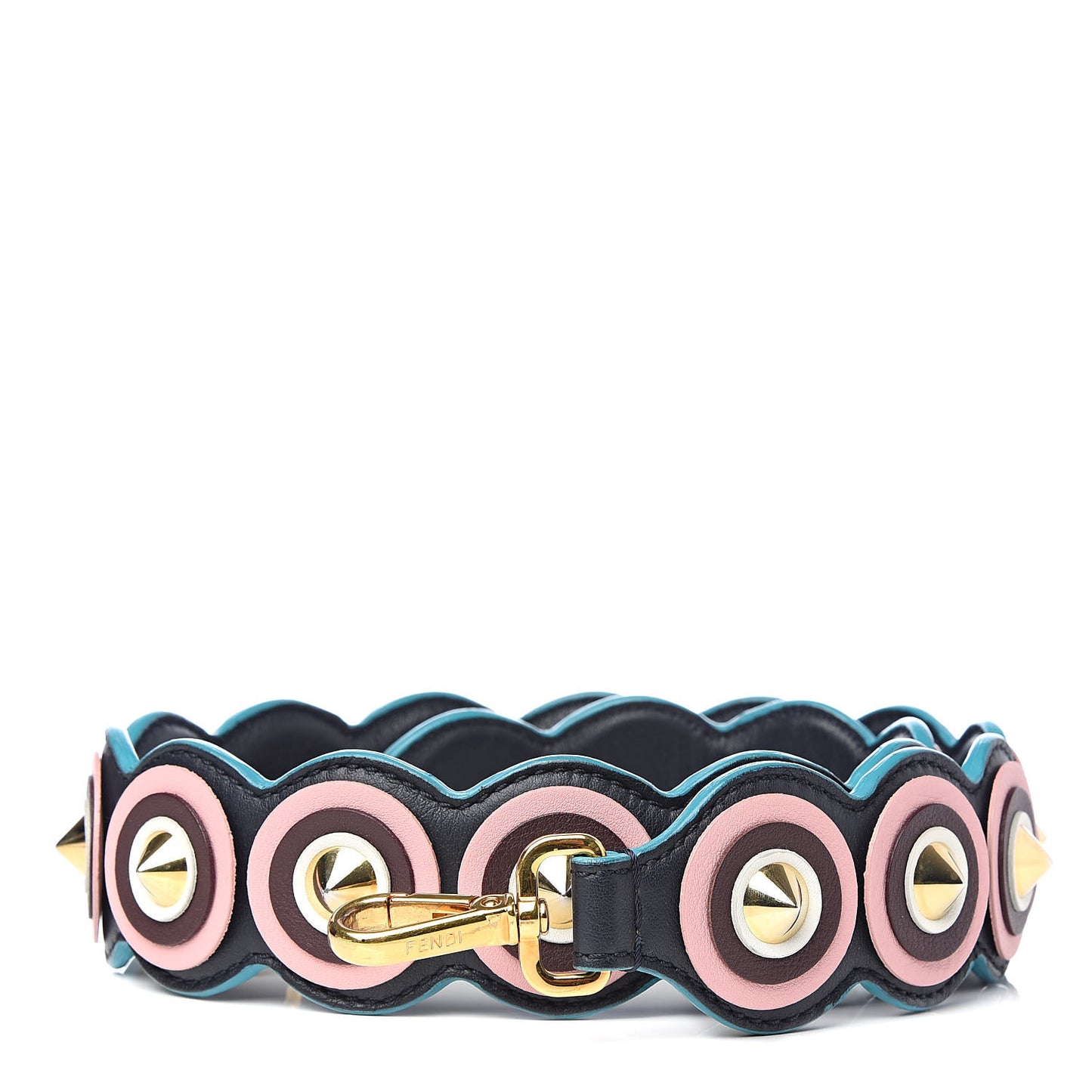Vitello Dolce Spike Studded Circle Strap You Blue Notte Multicolor
