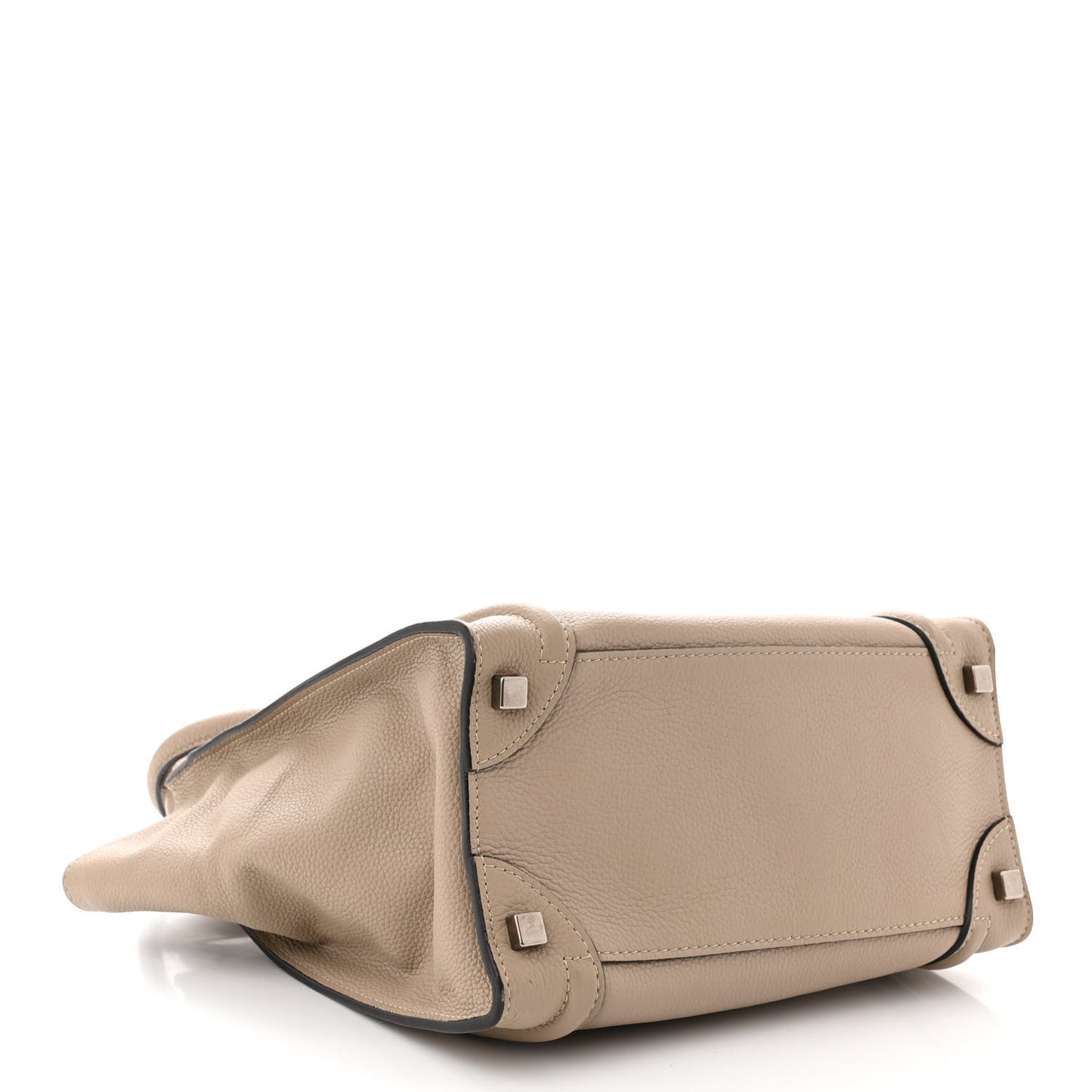 Drummed Calfskin Micro Luggage Dune