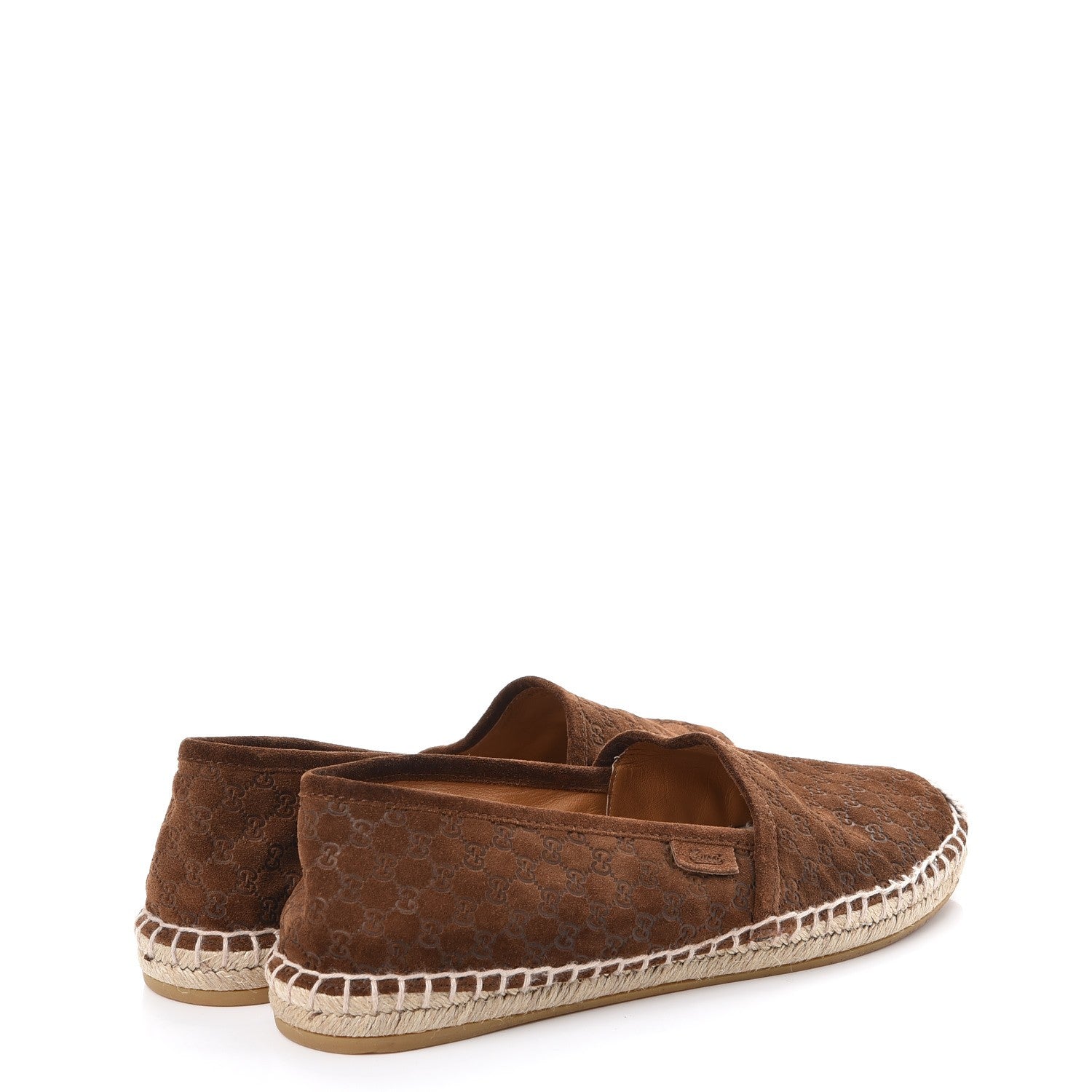 Gucci Suede Guccissima Pilar Espadrille Flats 38 Nut Brown 4 of 10