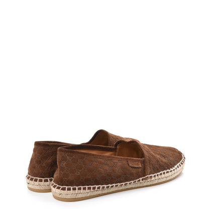 Gucci Suede Guccissima Pilar Espadrille Flats 38 Nut Brown 4 of 10