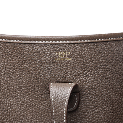 Hermes Taurillon Clemence Evelyne III PM Etoupe 5 of 10