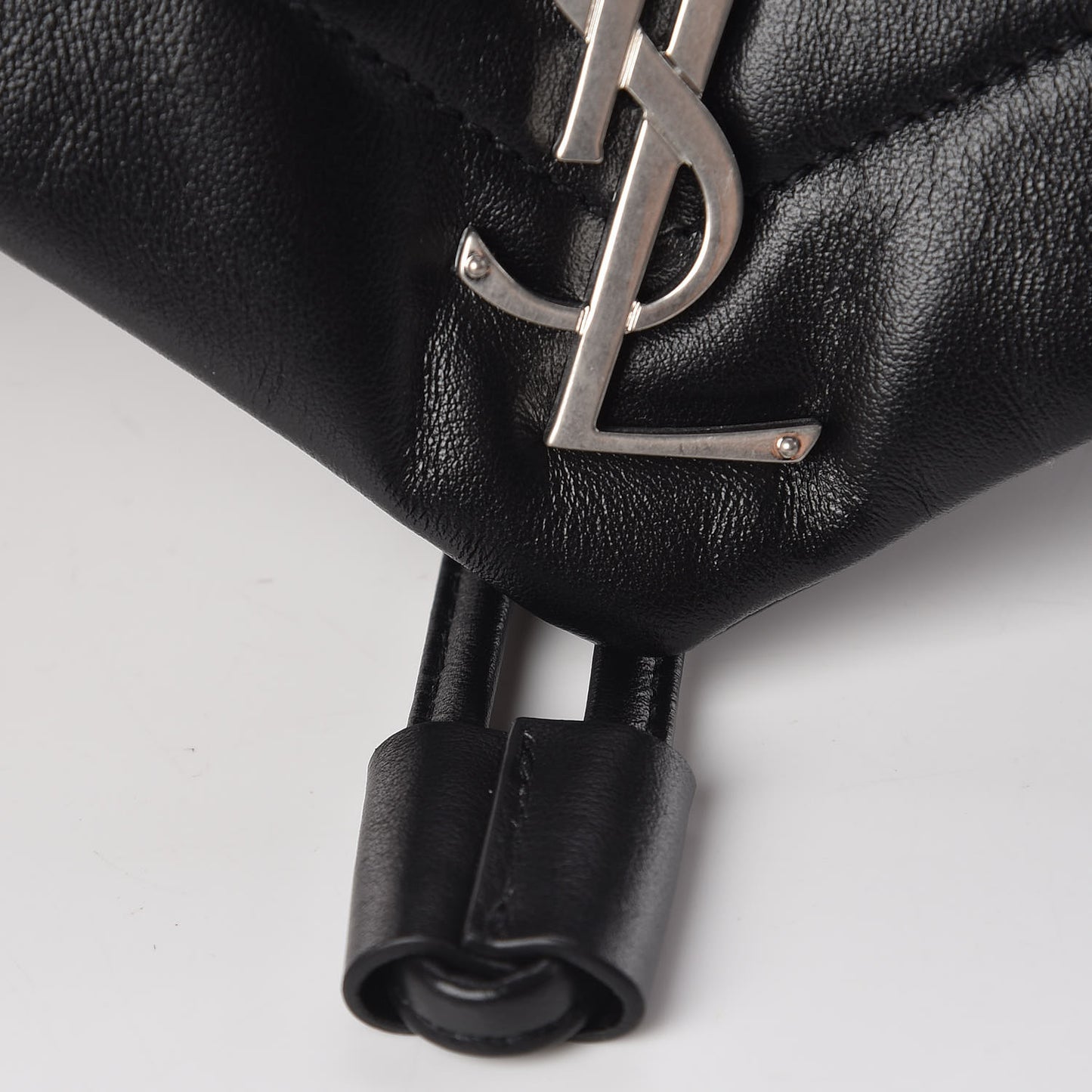 Calfskin Y Quilted Monogram Medium Loulou Backpack Black