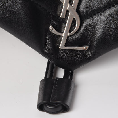 Saint Laurent Calfskin Y Quilted Monogram Medium Loulou Backpack Black 9 of 12